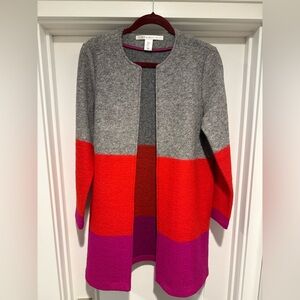 Max Studio Multicolor Open Front Cardigan